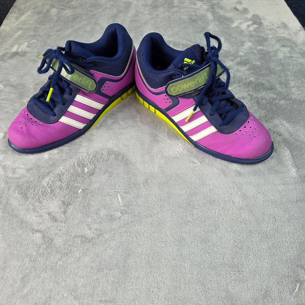Adidas Powerlifting purple/Green shoe size‎ 6.5